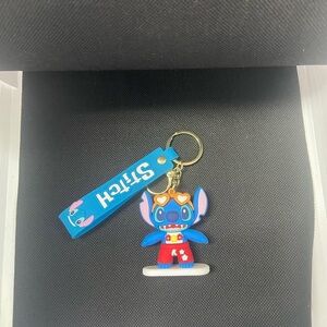 Stitch Blue and Red Keychain